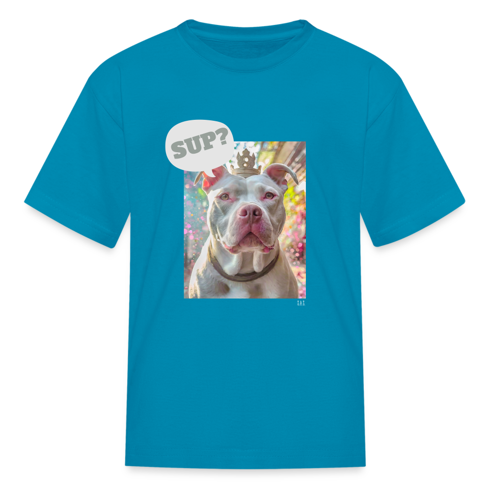 King Poochie Kids' T-Shirt - turquoise