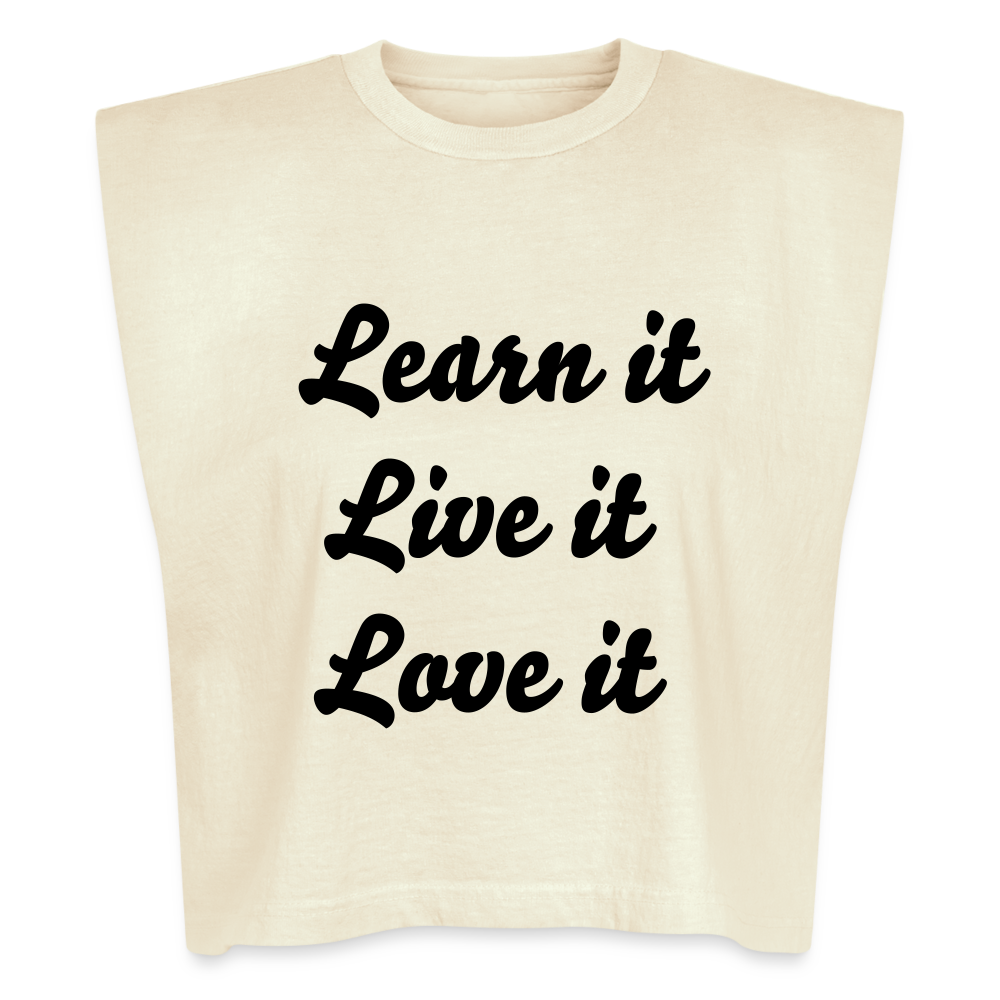 Practice. Practice. Practice. American Apparel Women's Garment Dyed Muscle Tank - faded cream