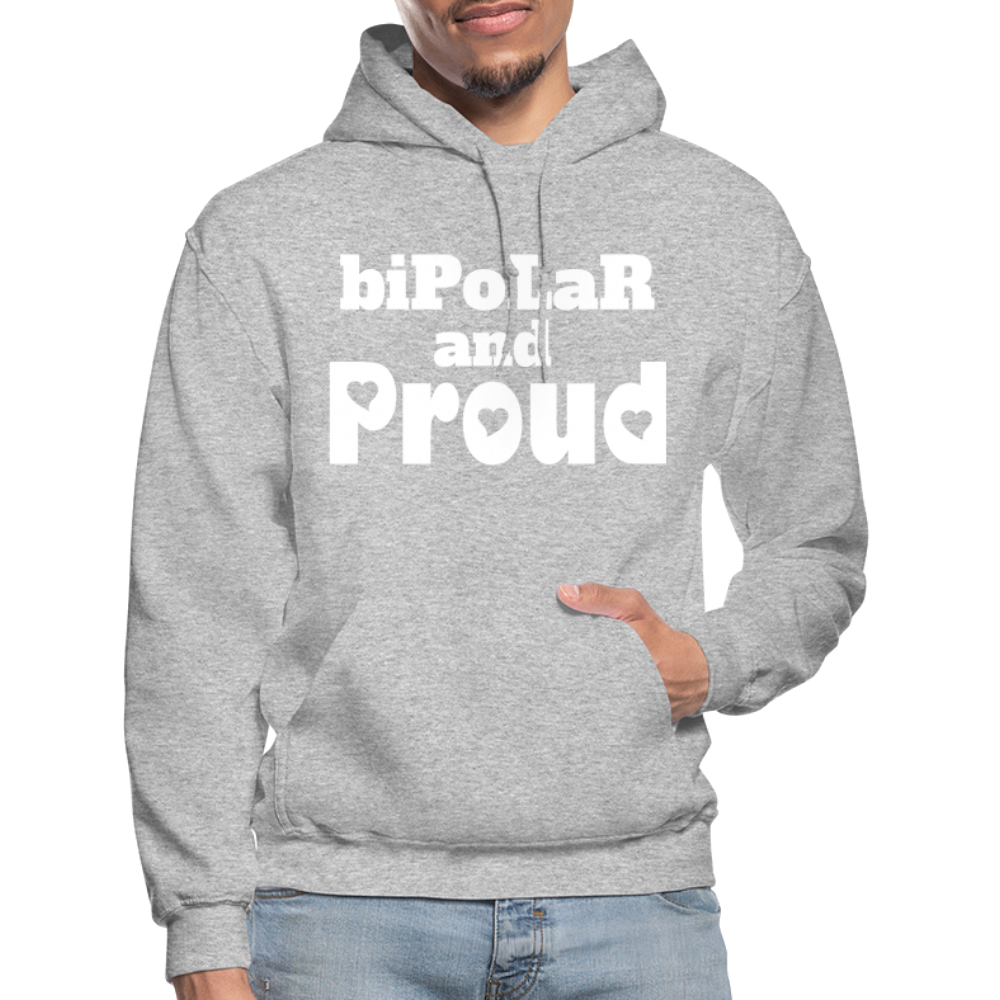 Bipolar and Porud Gildan Heavy Blend Adult Hoodie - heather gray