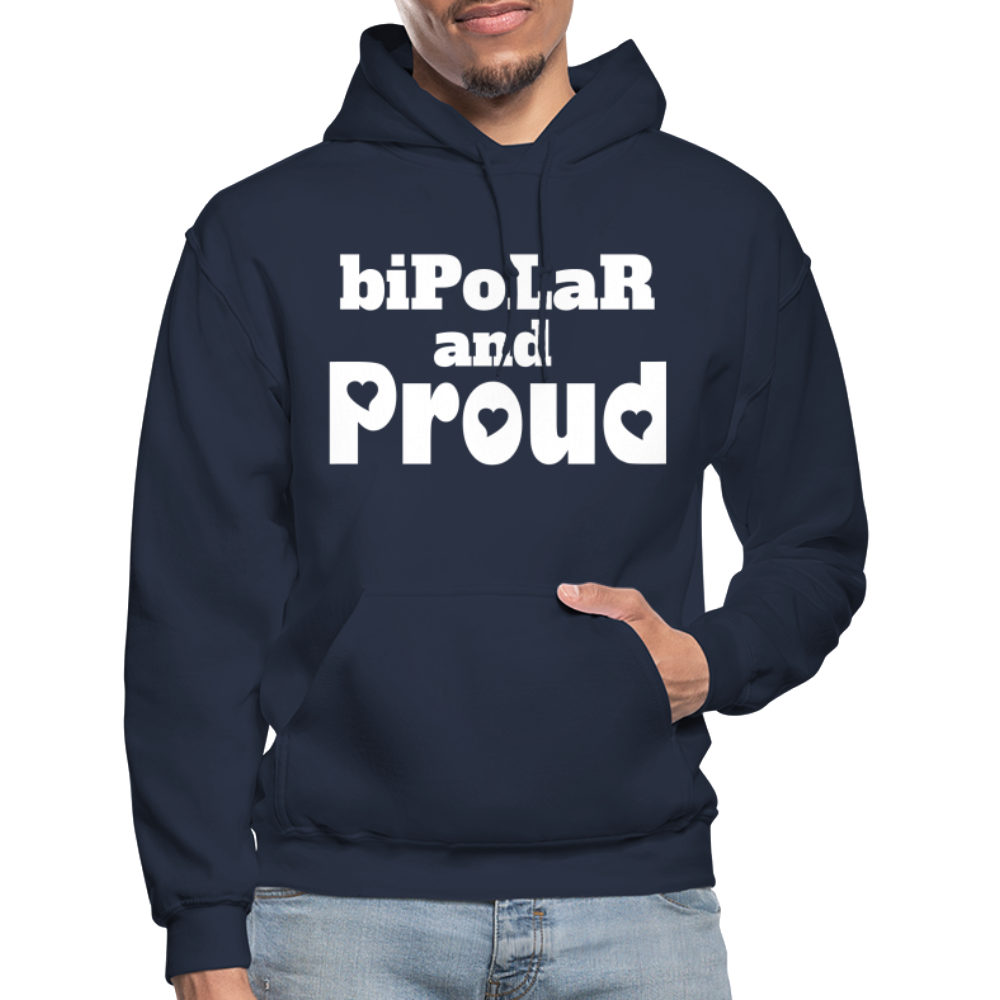 Bipolar and Porud Gildan Heavy Blend Adult Hoodie - navy