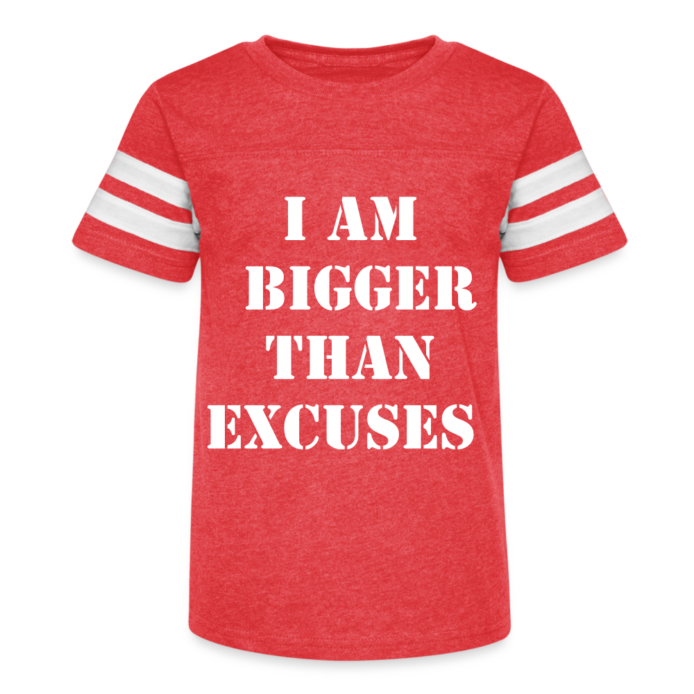 Watch Me Kid's Football Tee - vintage red/white