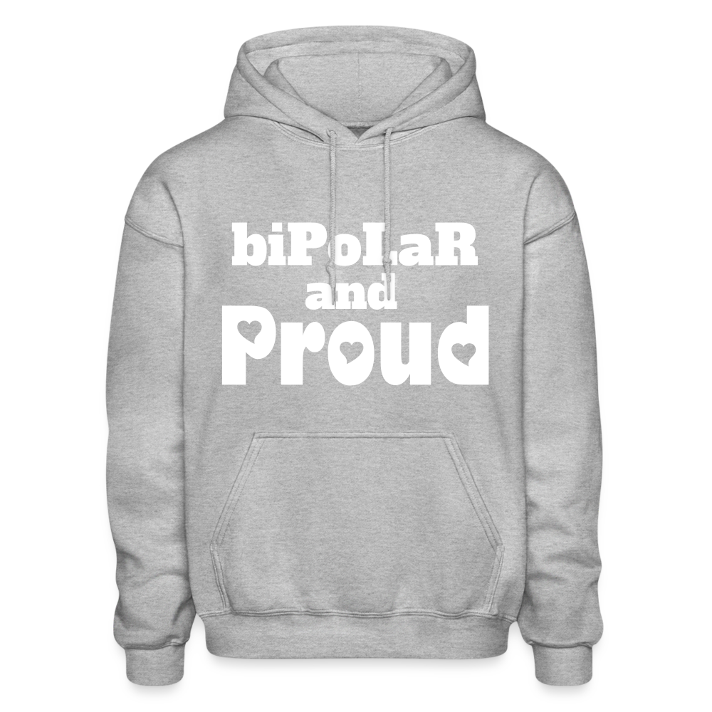 Bipolar and Porud Gildan Heavy Blend Adult Hoodie - heather gray