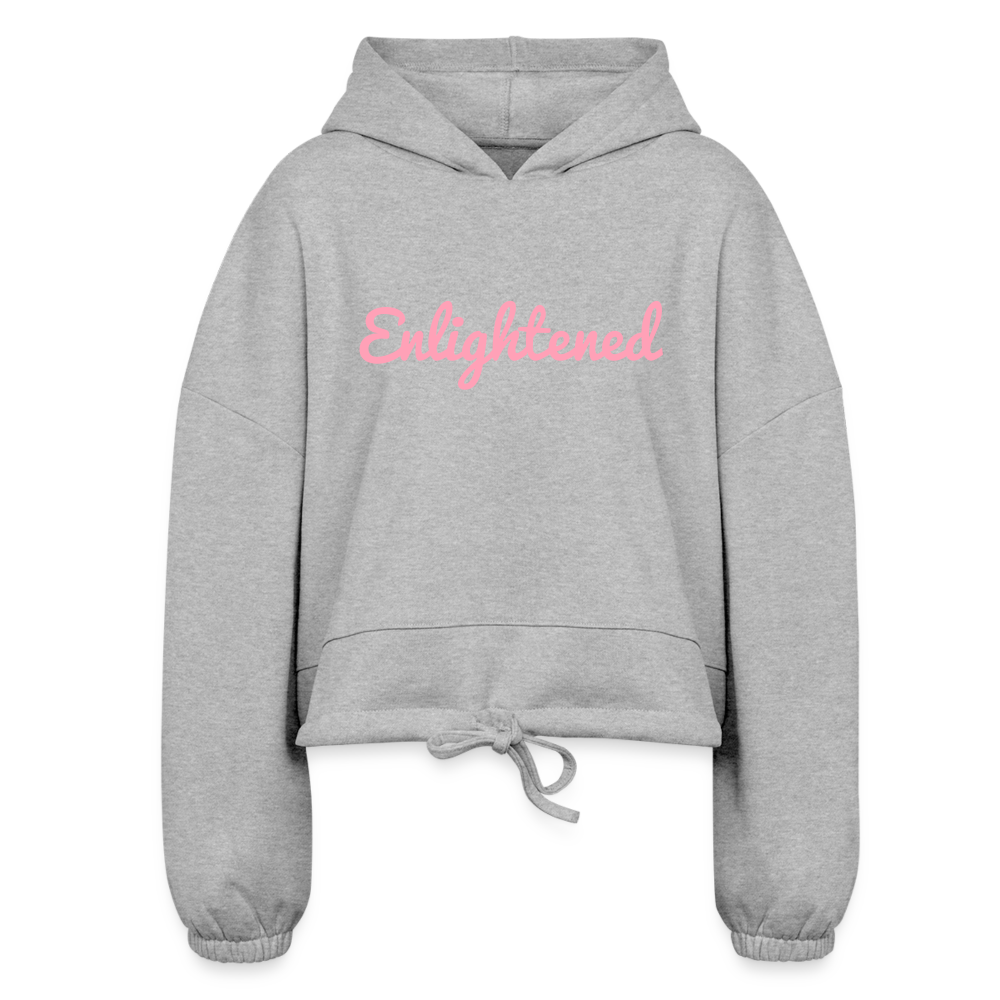 Enlightened Women’s Cropped Hoodie - heather gray