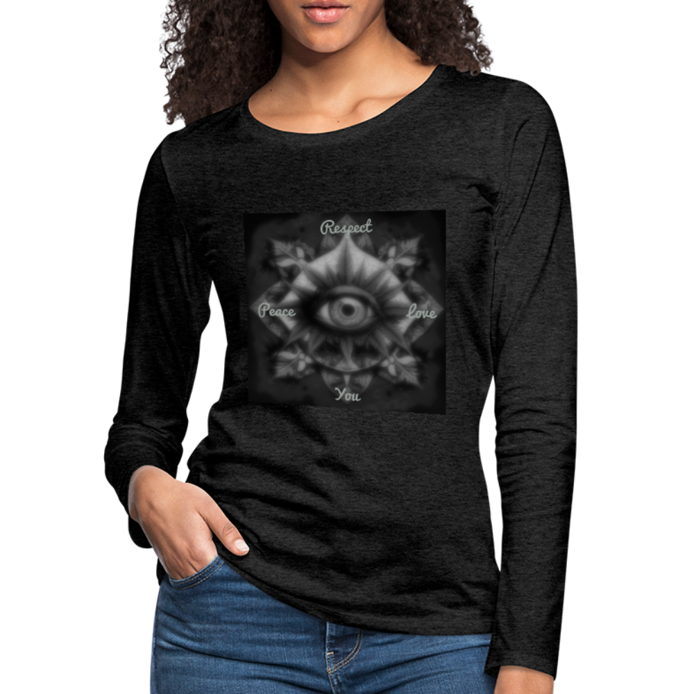 Respect Women's Premium Long Sleeve T-Shirt - charcoal grey