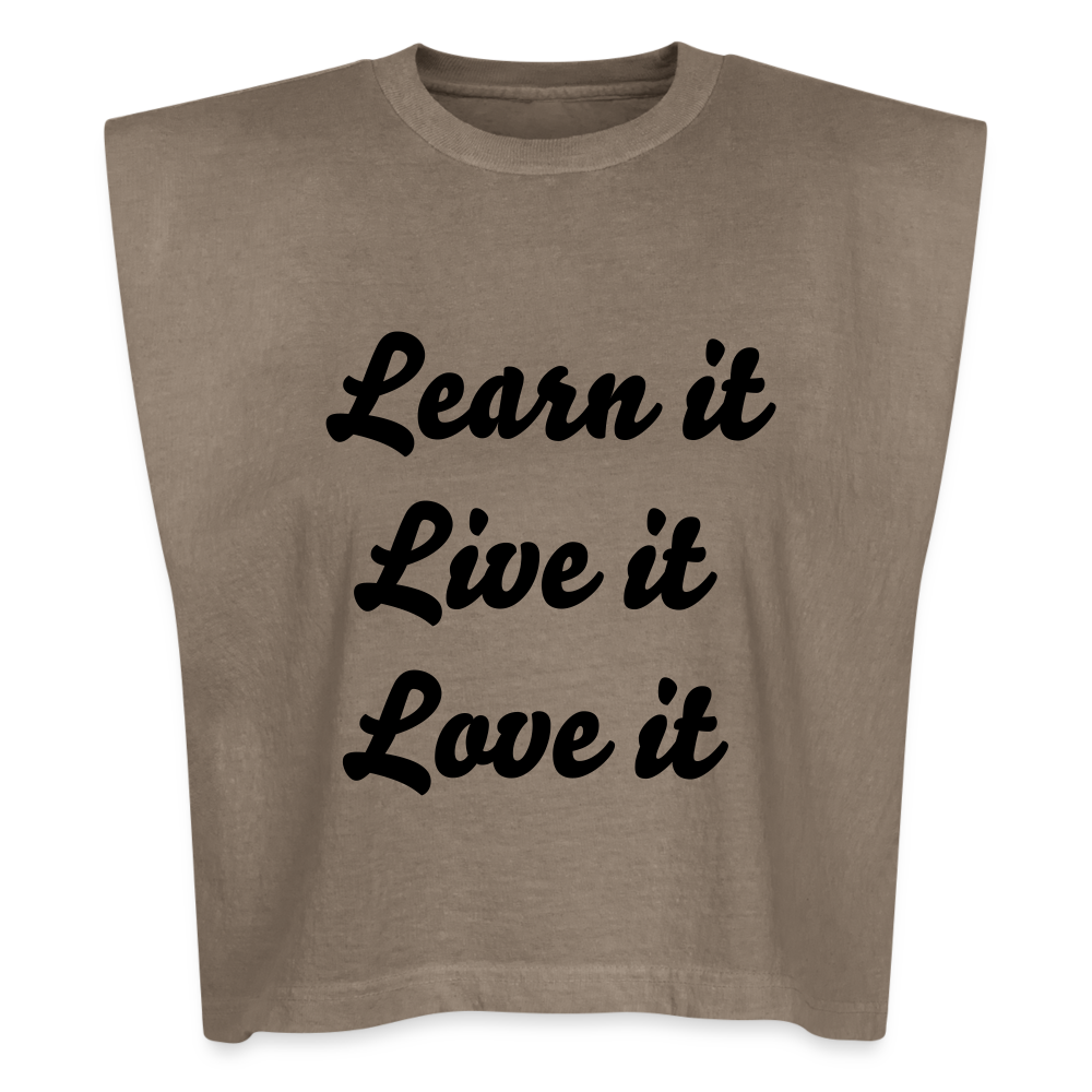 Practice. Practice. Practice. American Apparel Women's Garment Dyed Muscle Tank - faded brown