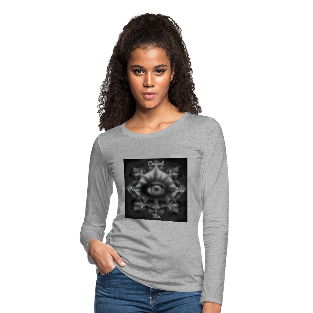 Respect Women's Premium Long Sleeve T-Shirt - heather gray