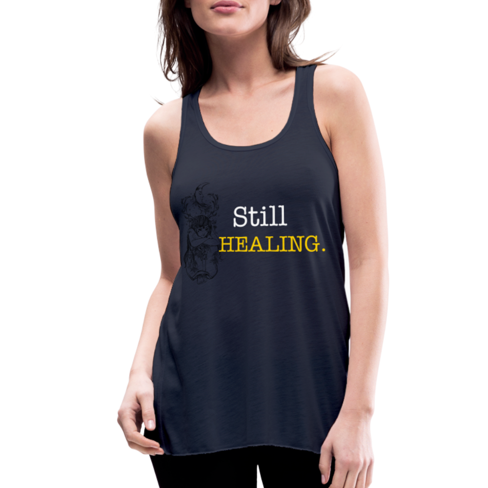 Women's Flowy Tank Top by Bella - navy