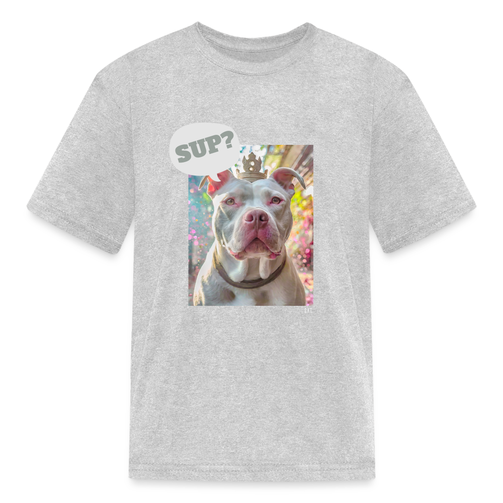 King Poochie Kids' T-Shirt - heather gray