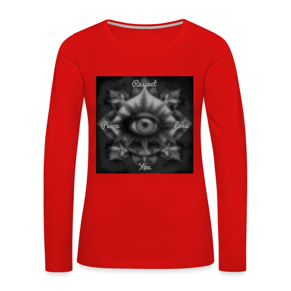 Respect Women's Premium Long Sleeve T-Shirt - red