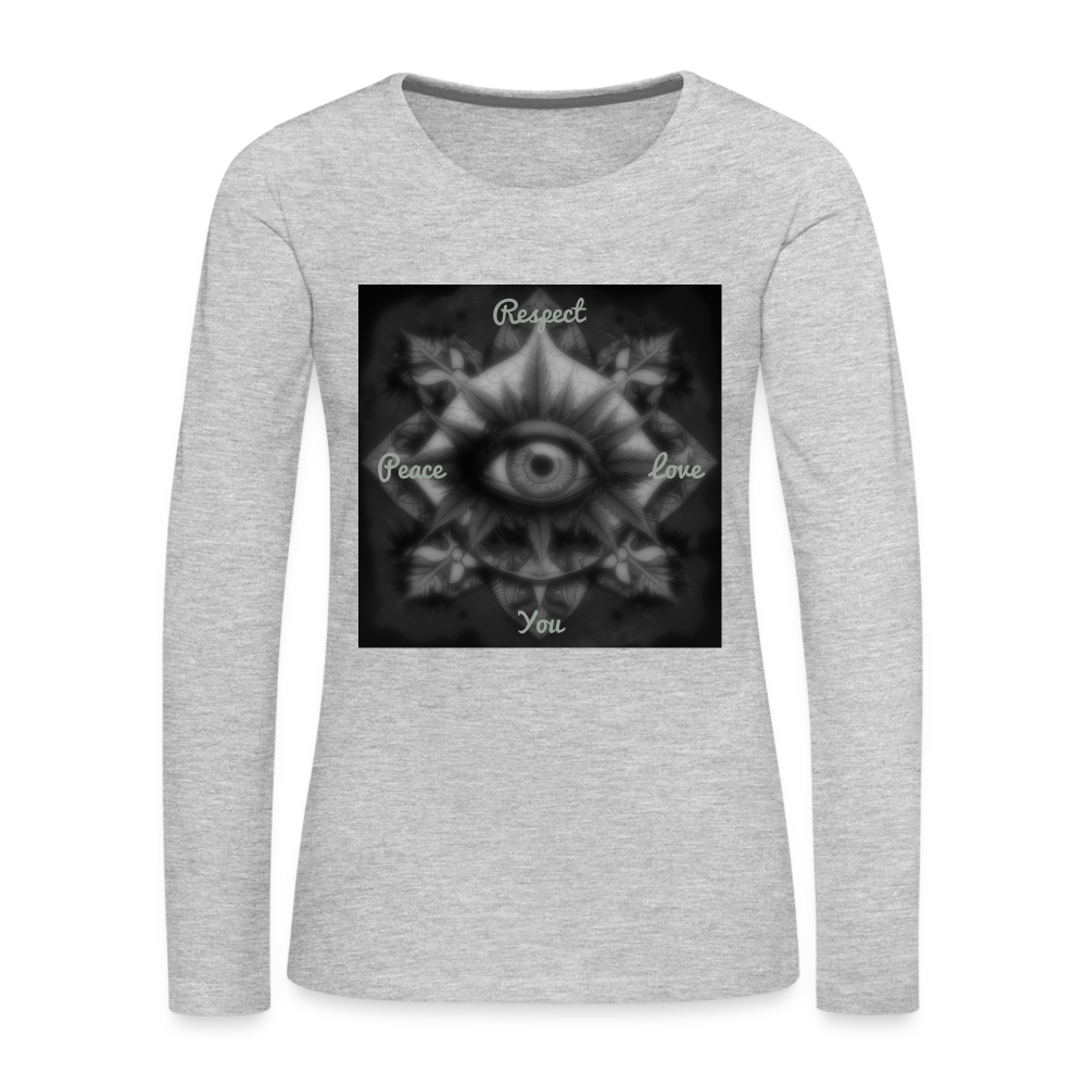 Respect Women's Premium Long Sleeve T-Shirt - heather gray