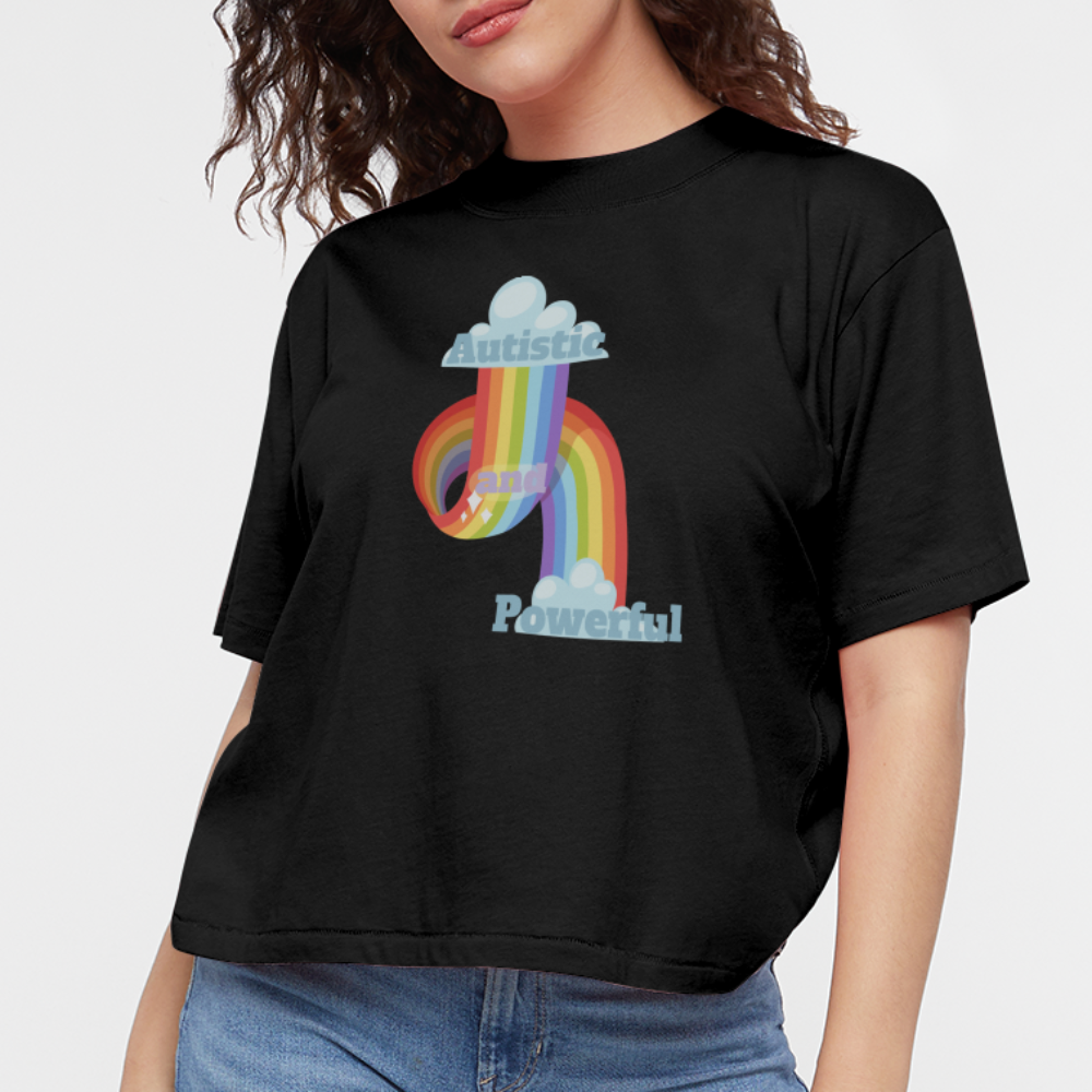 Autistic and Wonderful Women's Boxy Tee - black