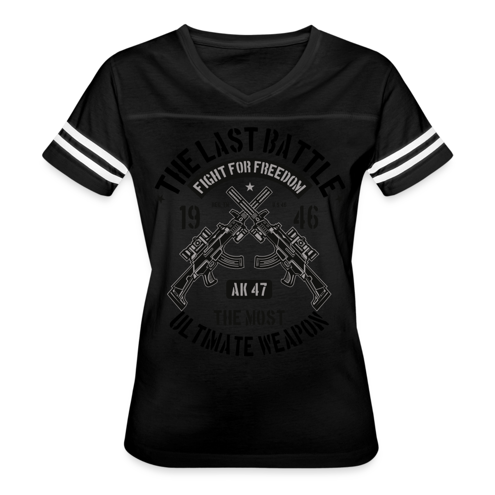 AK 47 Women's Cropped T-Shirt - black/white