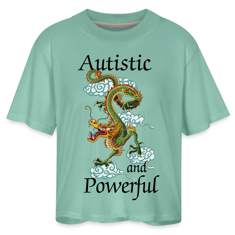 Autistic and Powerful Women's Boxy Tee - saltwater