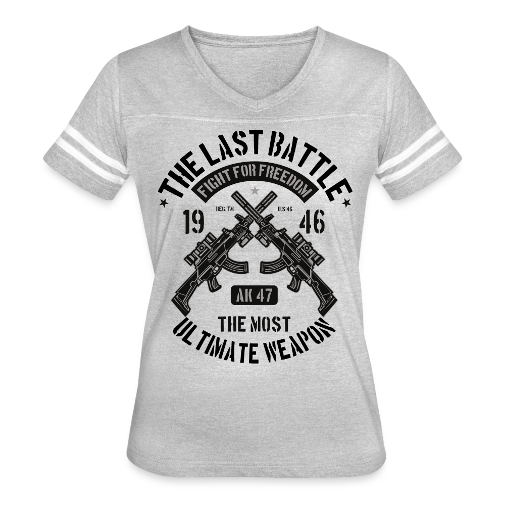 AK 47 Women's Cropped T-Shirt - heather gray/white