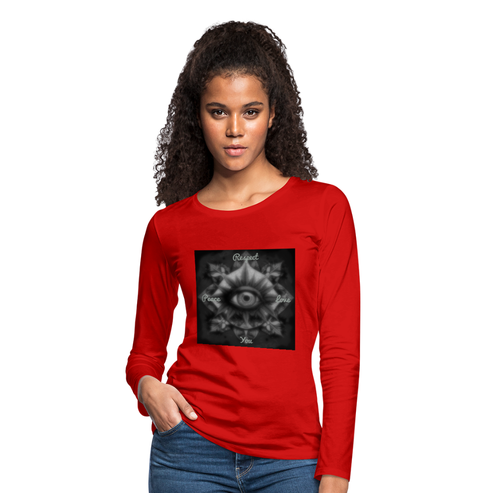 Respect Women's Premium Long Sleeve T-Shirt - red