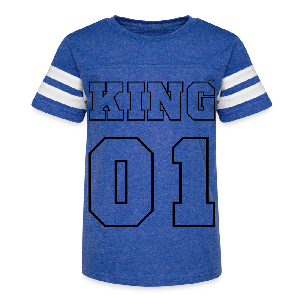 King Kid's Football Tee - vintage royal/white