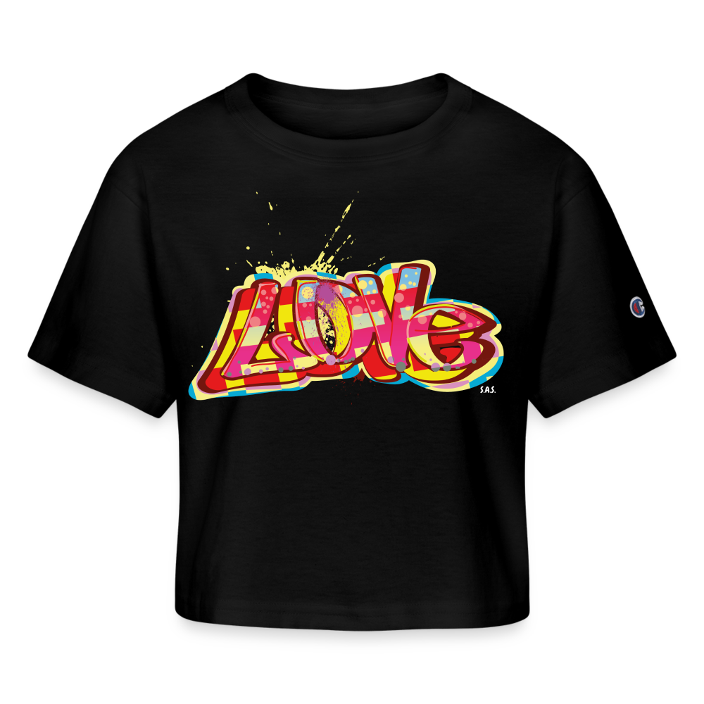 Love Champion Women’s Cropped T-Shirt - black