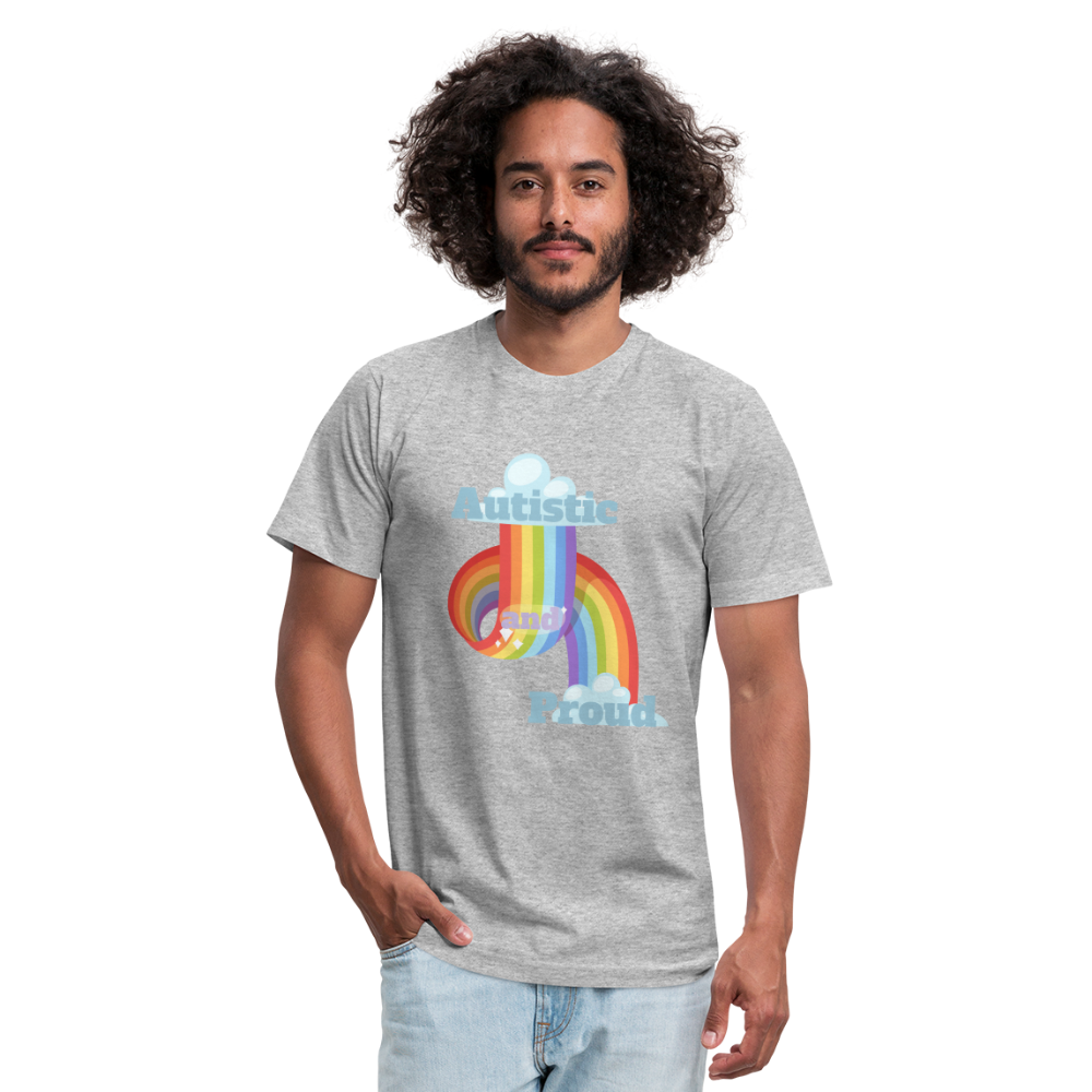 Autistic and Proud Unisex Jersey T-Shirt | Bella + Canvas - heather gray
