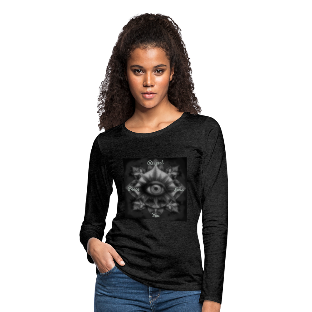 Respect Women's Premium Long Sleeve T-Shirt - charcoal grey
