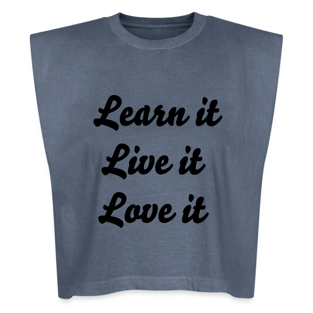 Practice. Practice. Practice. American Apparel Women's Garment Dyed Muscle Tank - faded navy