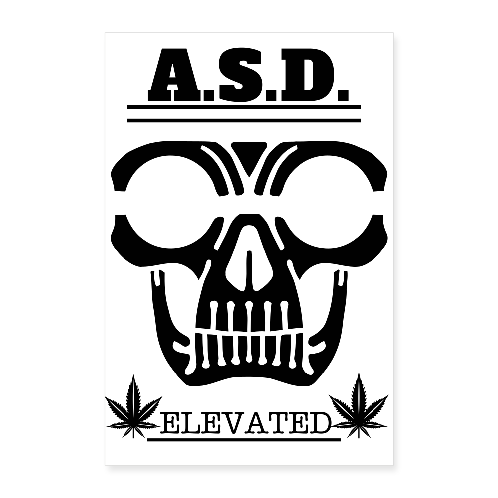 Autism Spectrum Disorder Elevated Poster 24x36 - white