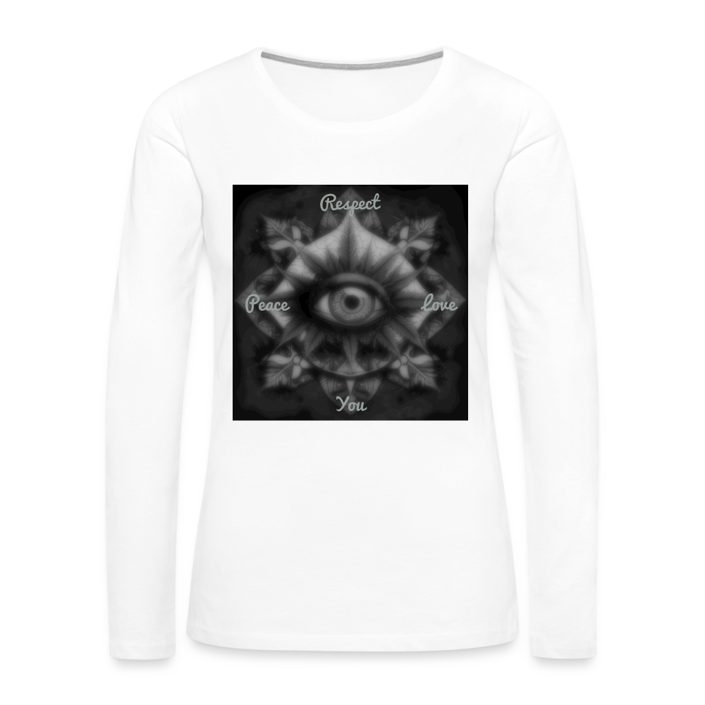 Respect Women's Premium Long Sleeve T-Shirt - white