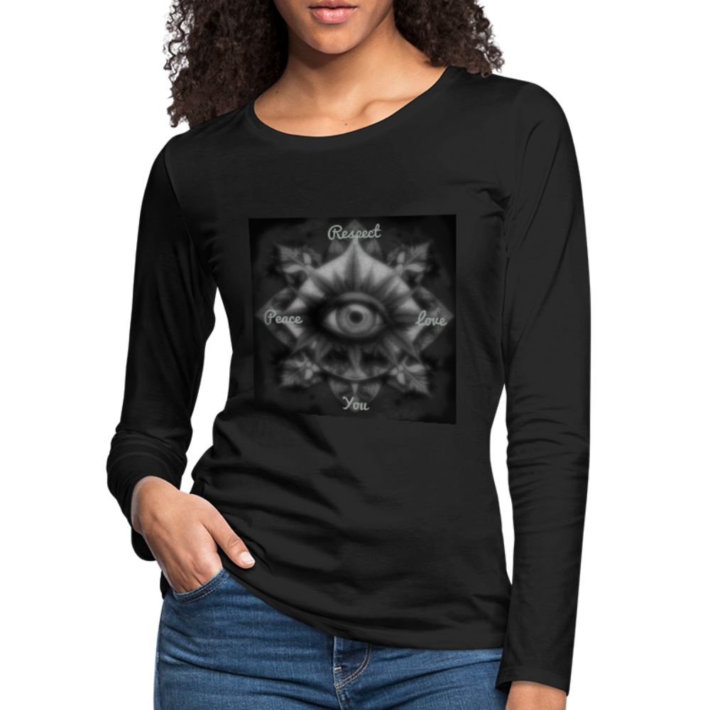 Respect Women's Premium Long Sleeve T-Shirt - black