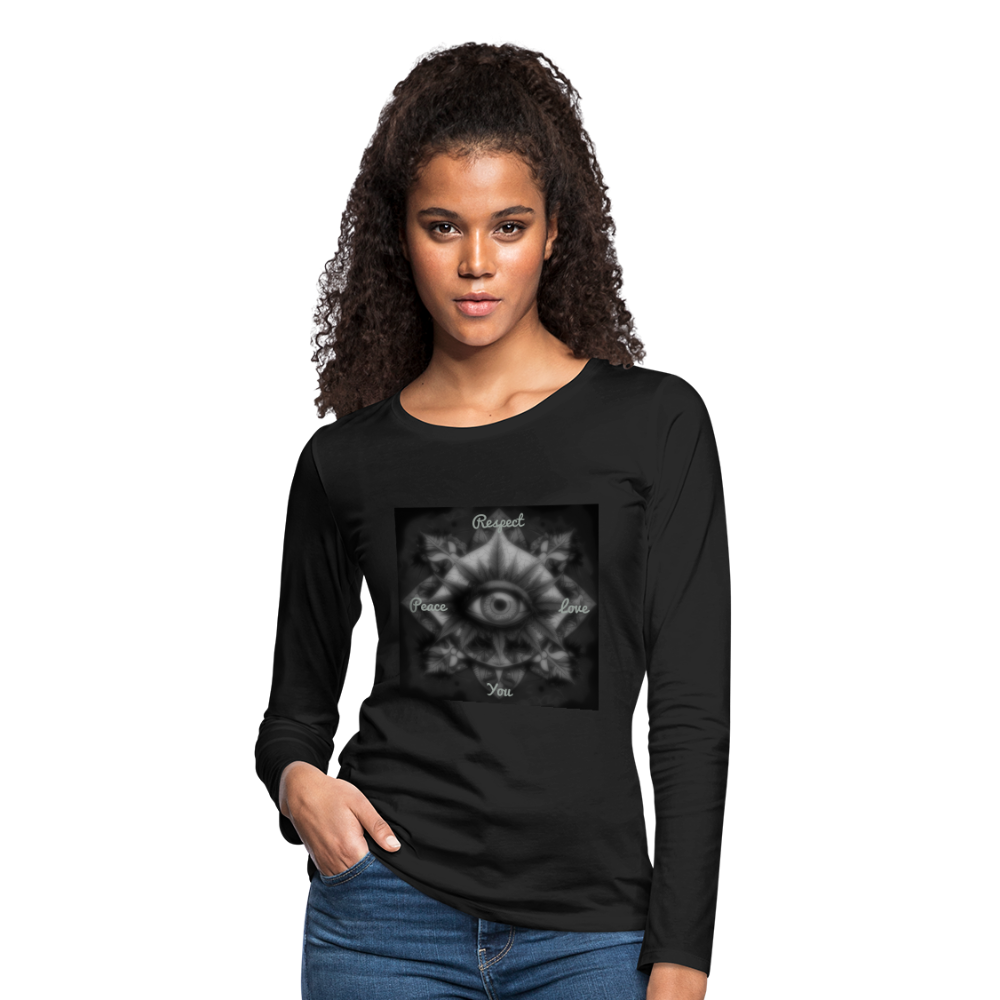 Respect Women's Premium Long Sleeve T-Shirt - black