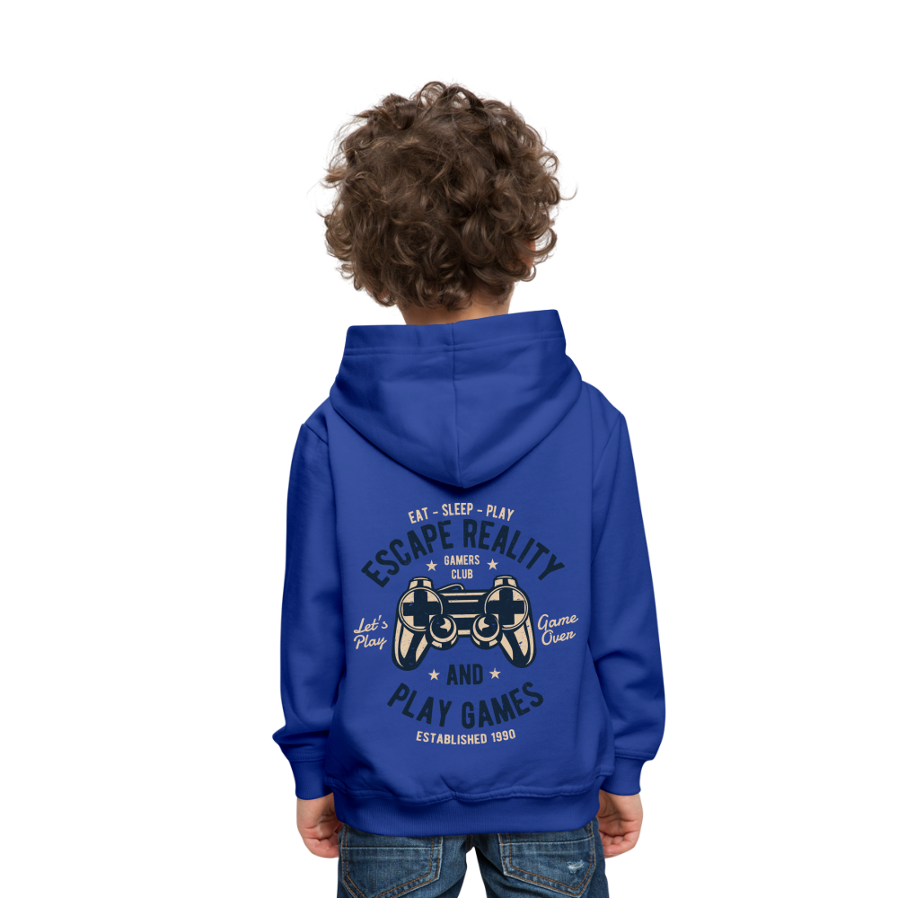 Escape Reality Video Gamer Kids‘ Premium Hoodie - royal blue