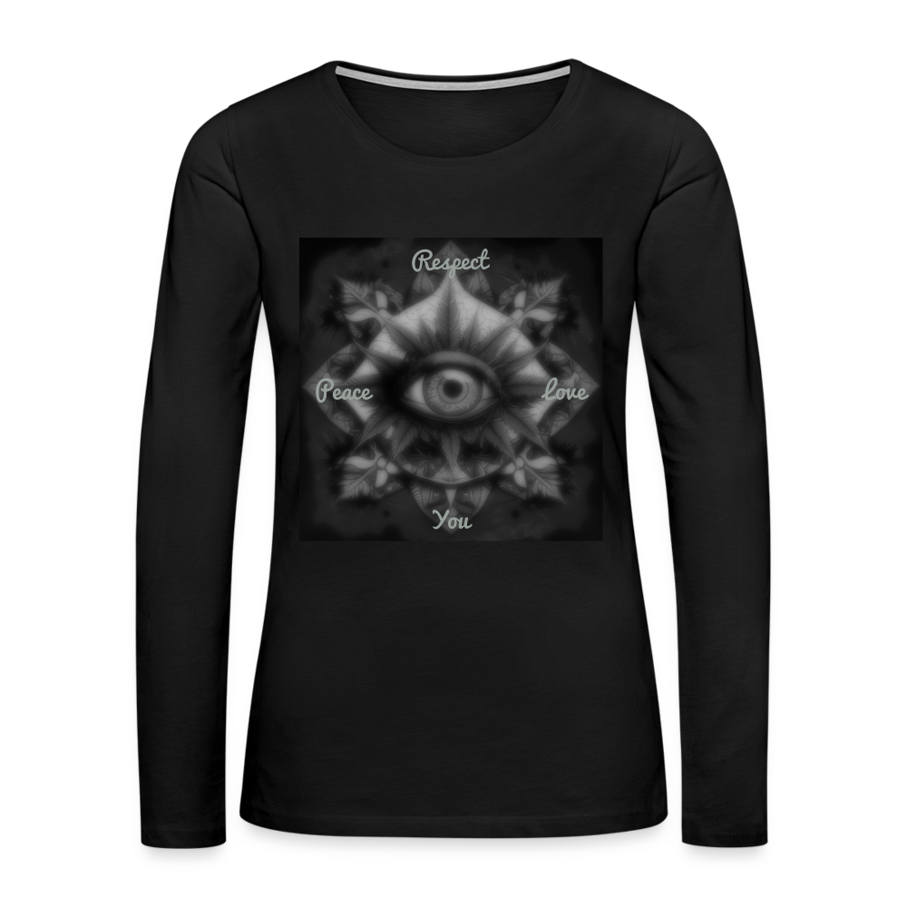 Respect Women's Premium Long Sleeve T-Shirt - black