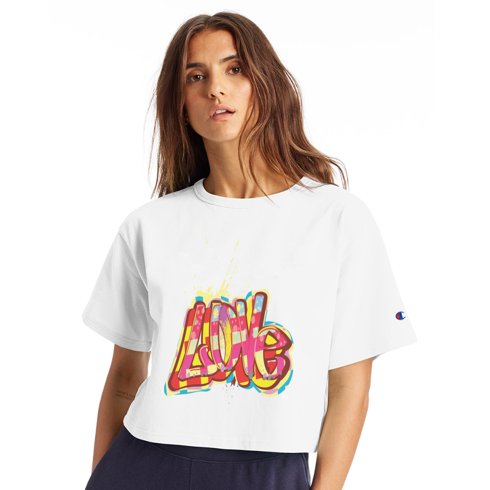 Love Champion Women’s Cropped T-Shirt - white