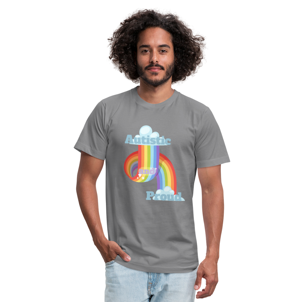 Autistic and Proud Unisex Jersey T-Shirt | Bella + Canvas - slate