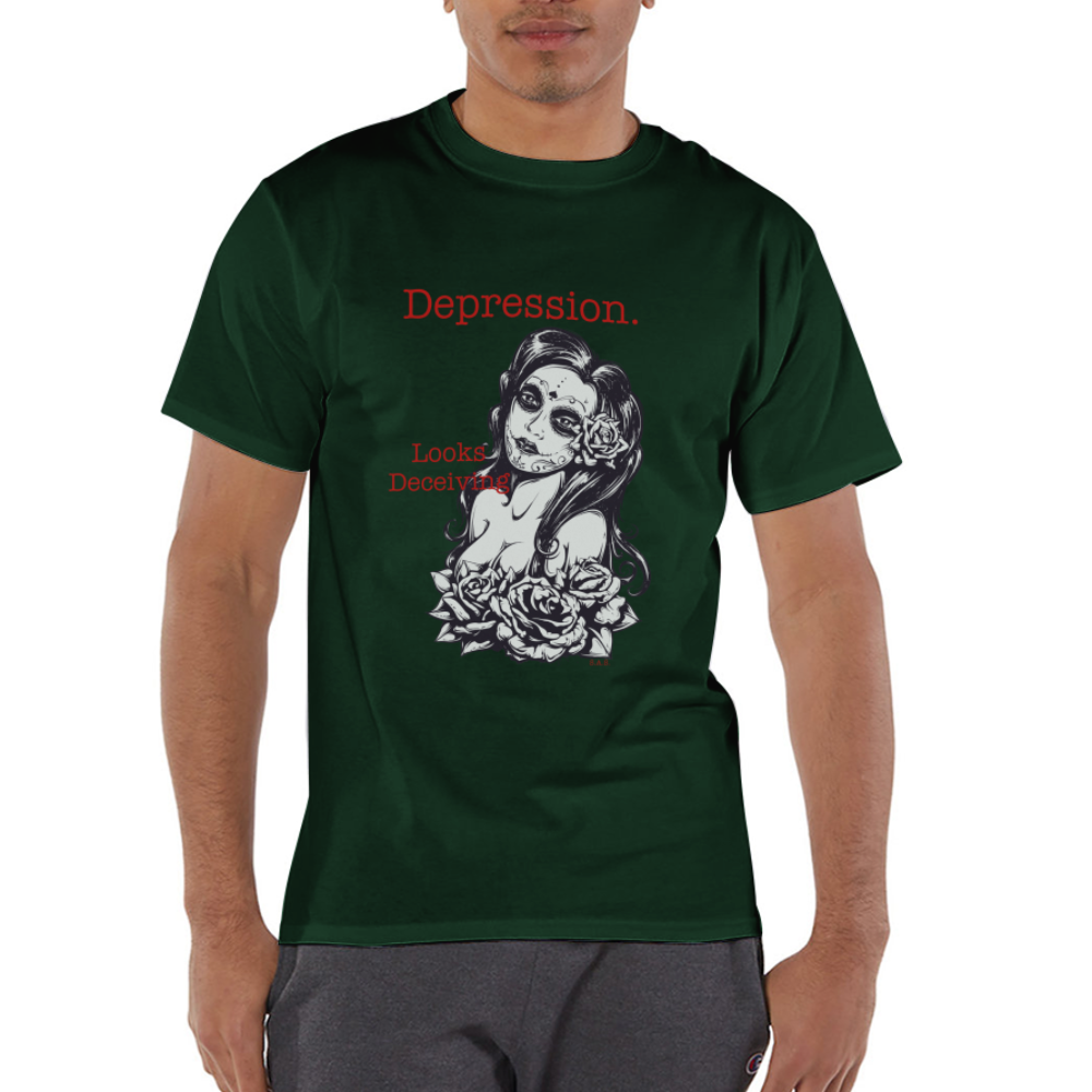 Never Judge Champion Unisex T-Shirt - Dark Green