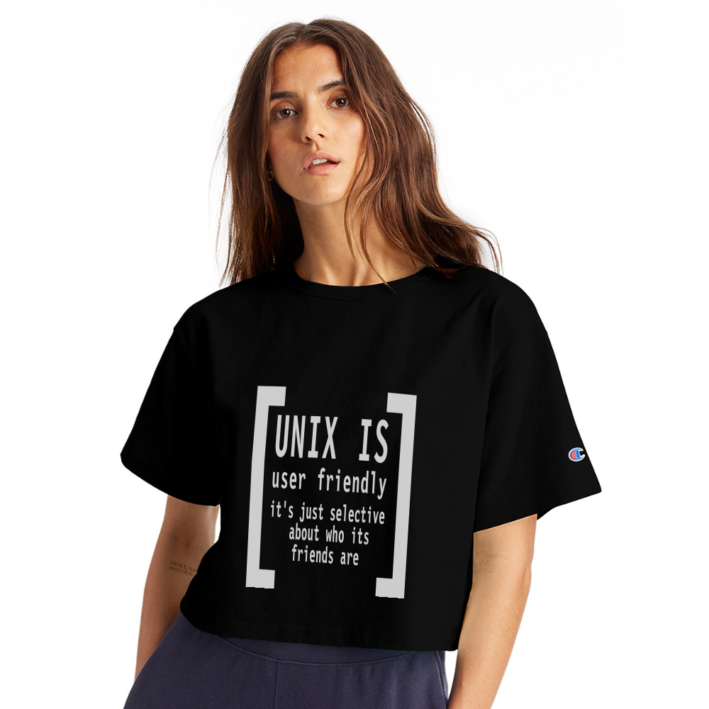 She Bites! Champion Women’s Cropped T-Shirt - black