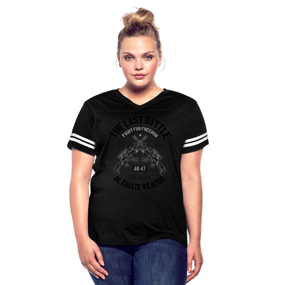 AK 47 Women's Cropped T-Shirt - black/white