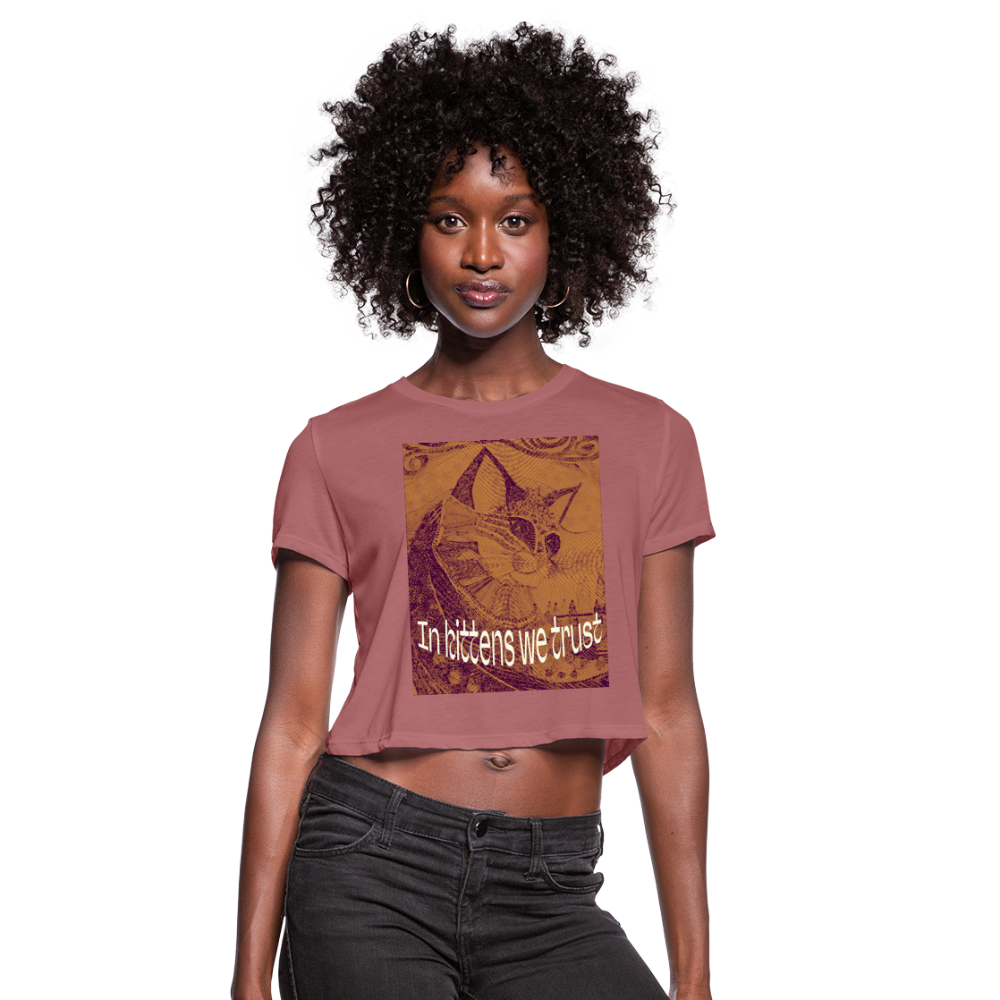 Women's Cropped T-Shirt - mauve