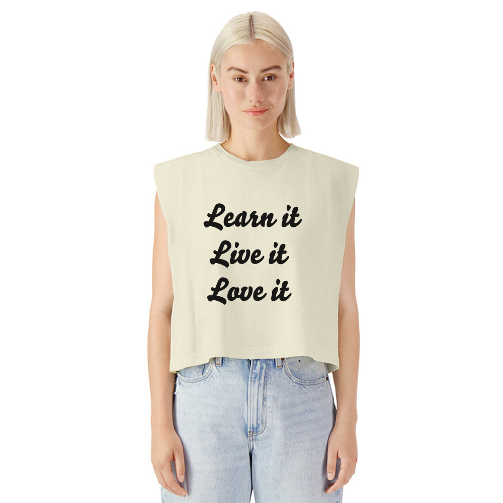 Practice. Practice. Practice. American Apparel Women's Garment Dyed Muscle Tank - faded cream