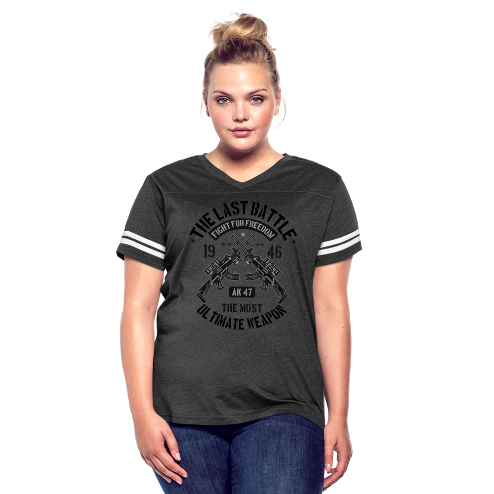 AK 47 Women's Cropped T-Shirt - vintage smoke/white