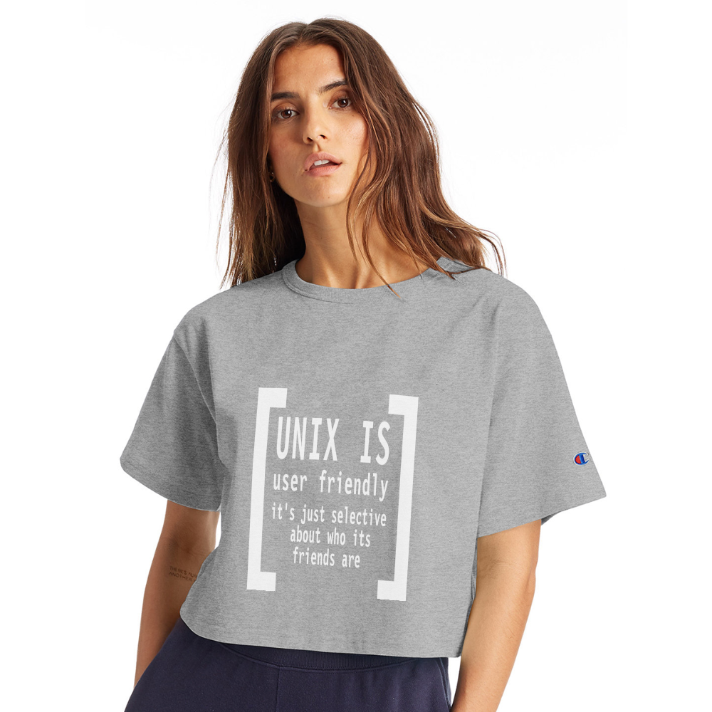 She Bites! Champion Women’s Cropped T-Shirt - heather gray