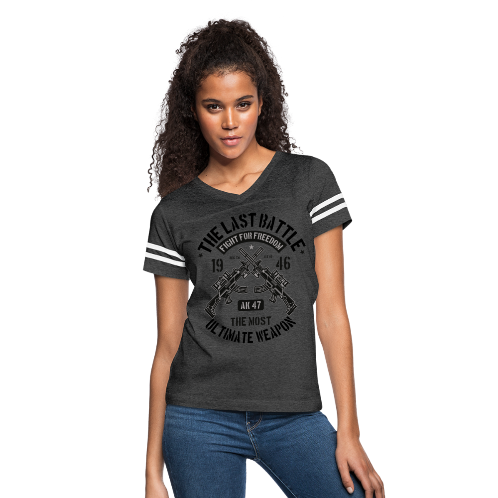 AK 47 Women's Cropped T-Shirt - vintage smoke/white