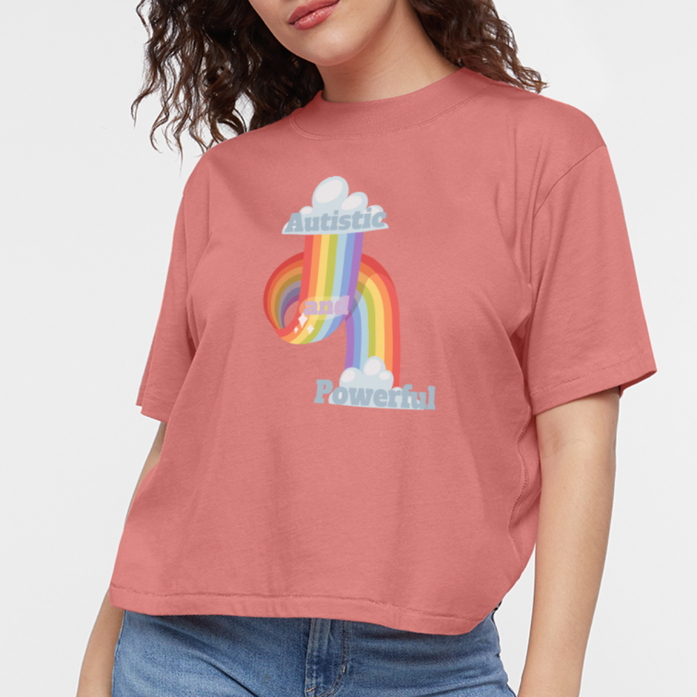 Autistic and Wonderful Women's Boxy Tee - mauve