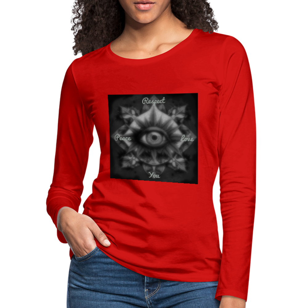 Respect Women's Premium Long Sleeve T-Shirt - red