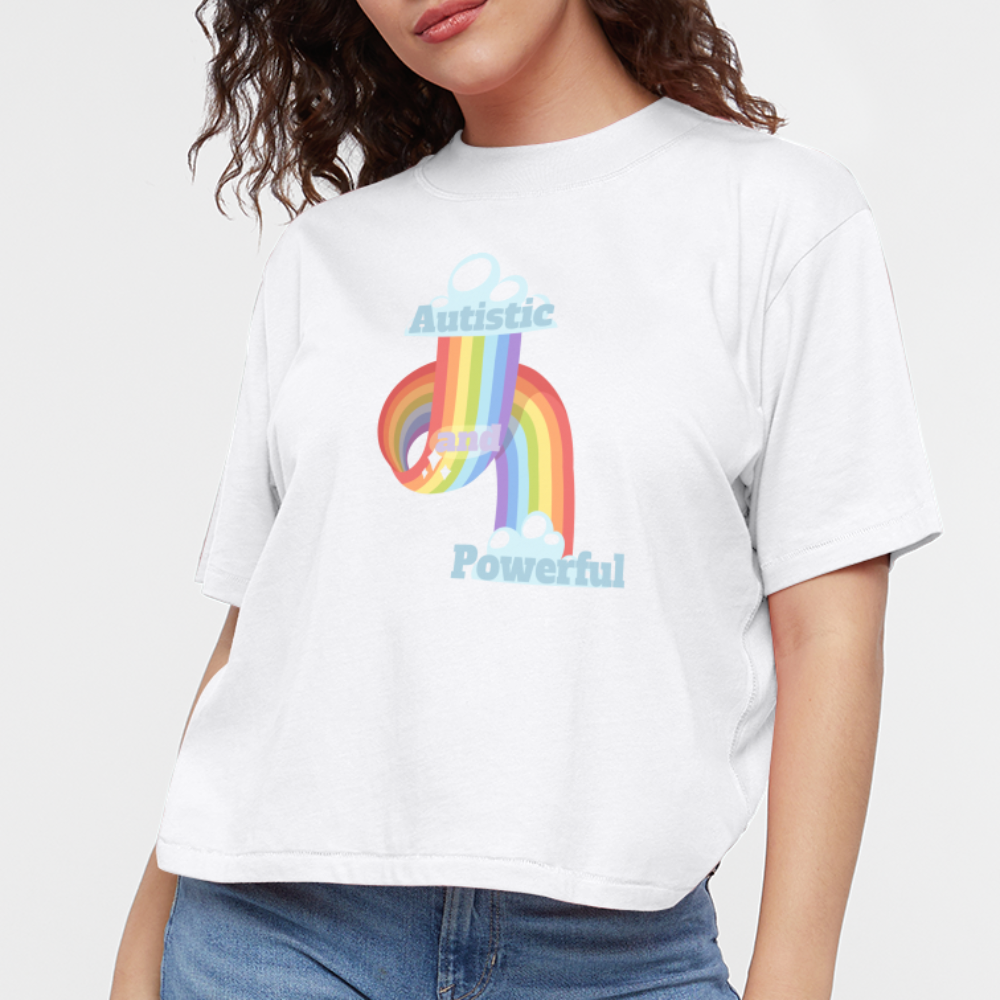 Autistic and Wonderful Women's Boxy Tee - white