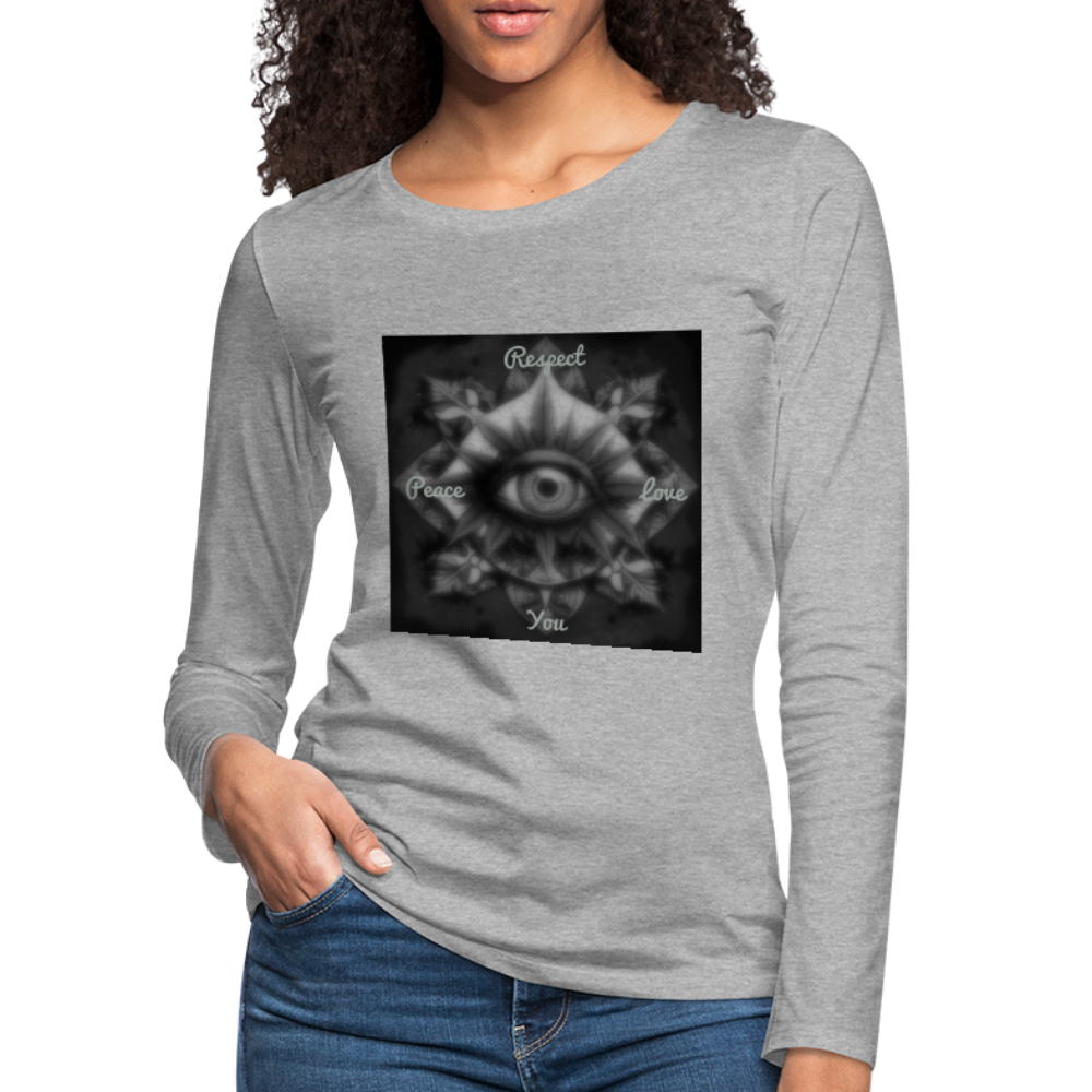 Respect Women's Premium Long Sleeve T-Shirt - heather gray