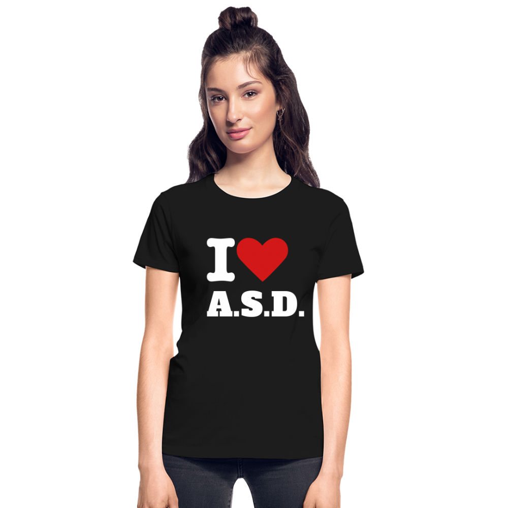 Autism Love Gildan Ultra Cotton Ladies T-Shirt - black