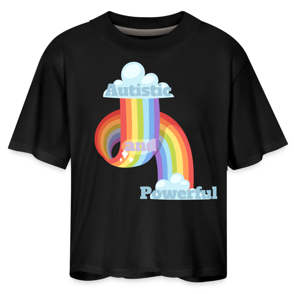Autistic and Wonderful Women's Boxy Tee - black