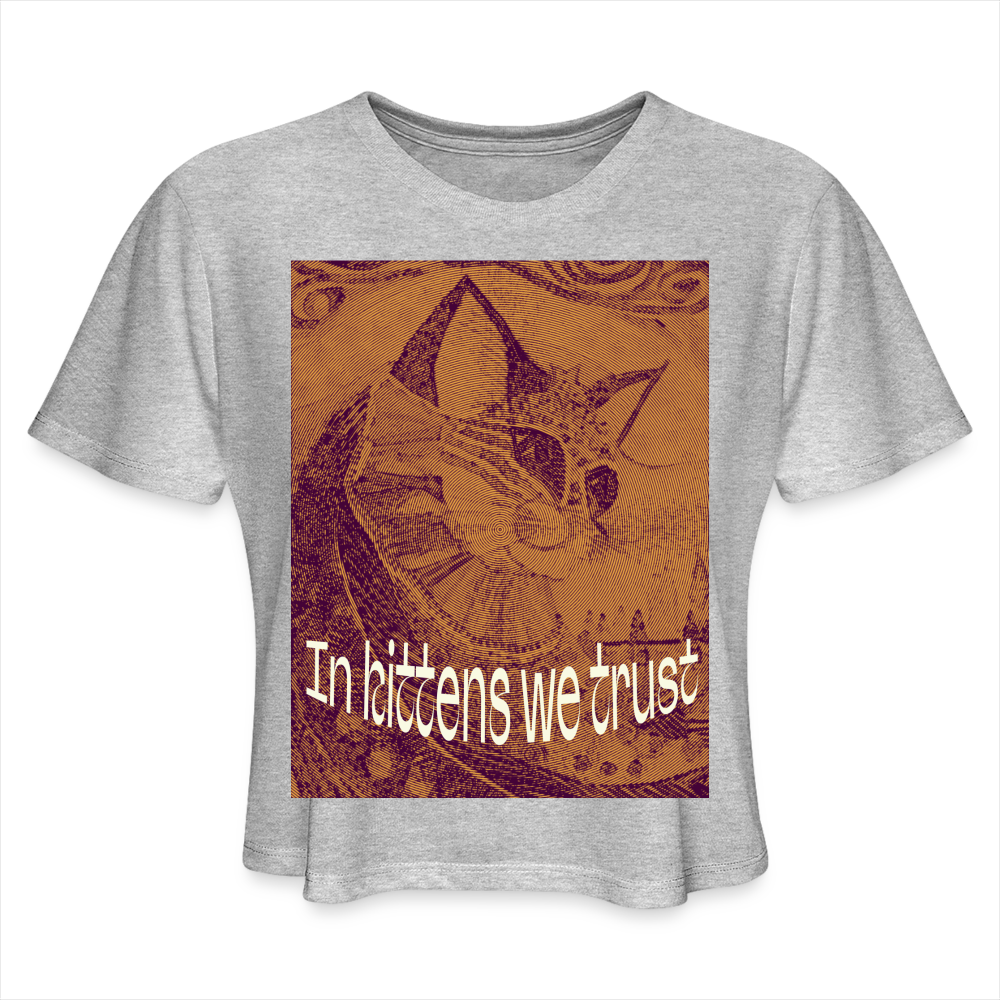 Women's Cropped T-Shirt - heather gray