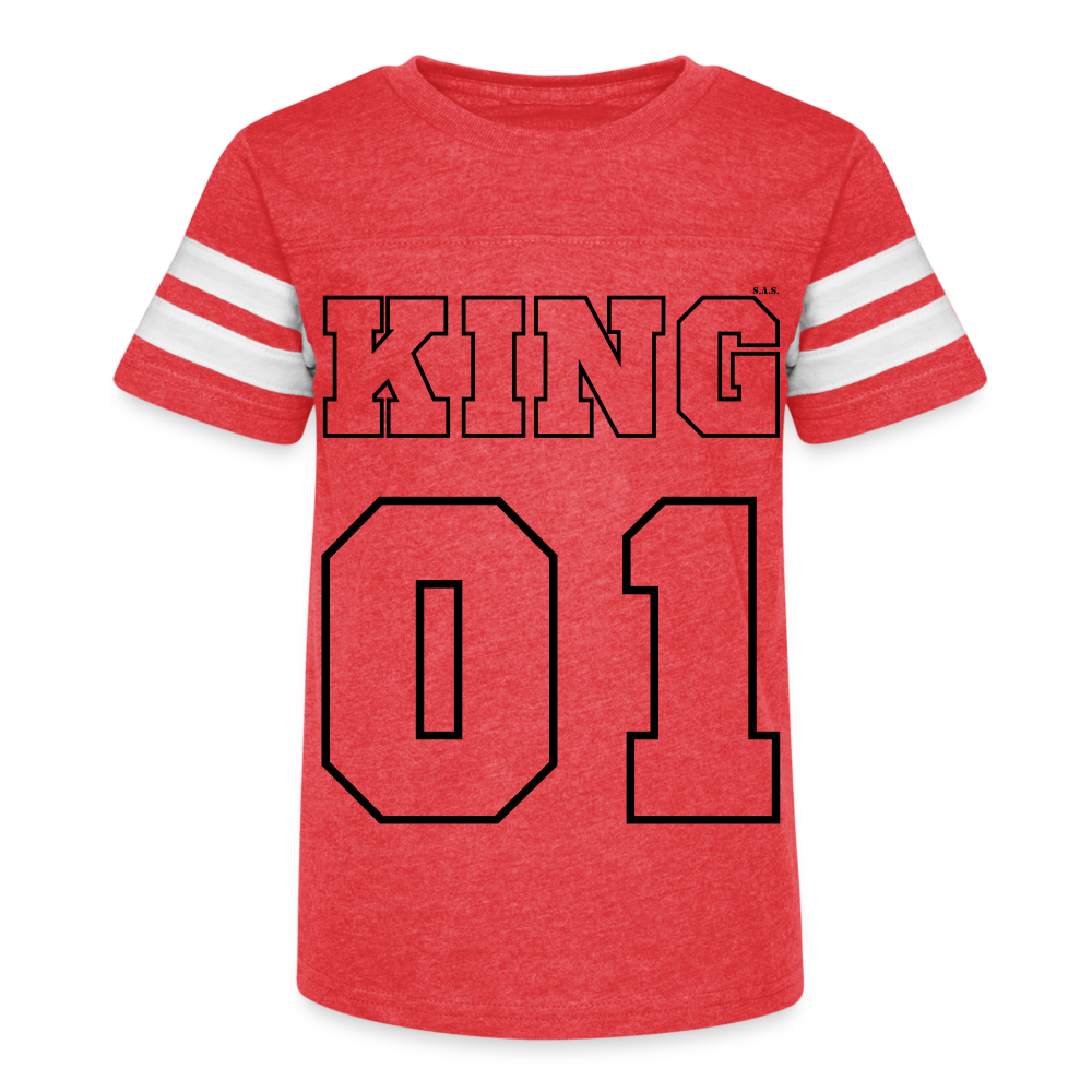 King Kid's Football Tee - vintage red/white
