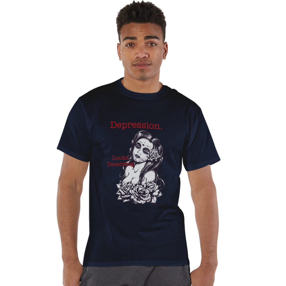 Never Judge Champion Unisex T-Shirt - navy