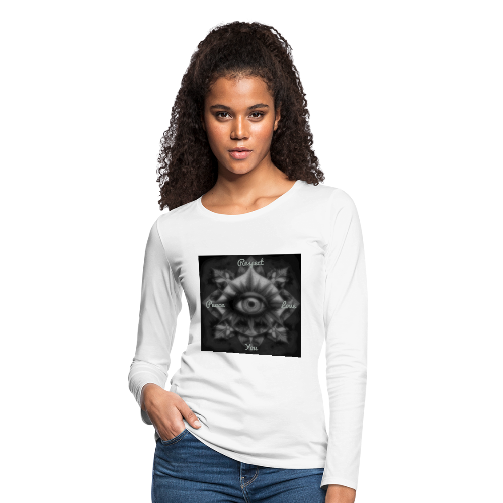 Respect Women's Premium Long Sleeve T-Shirt - white